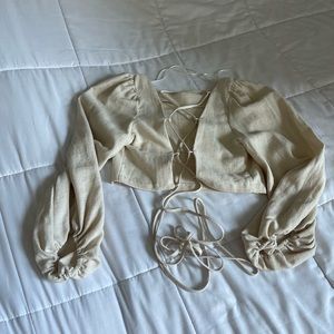 Zara long sleeve crop